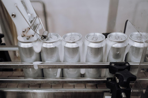 beer being canned with the help of industrial automation